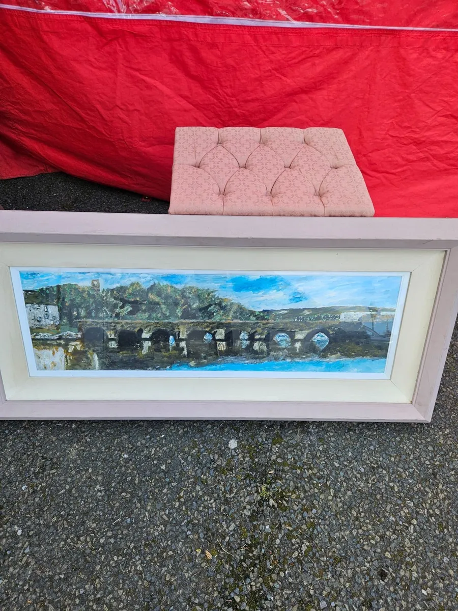 Picture Oil Painting The Bridge Wicklow Town - Image 3