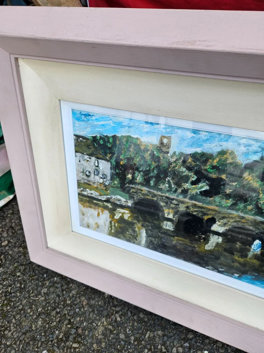 Picture Oil Painting The Bridge Wicklow Town - Image 4