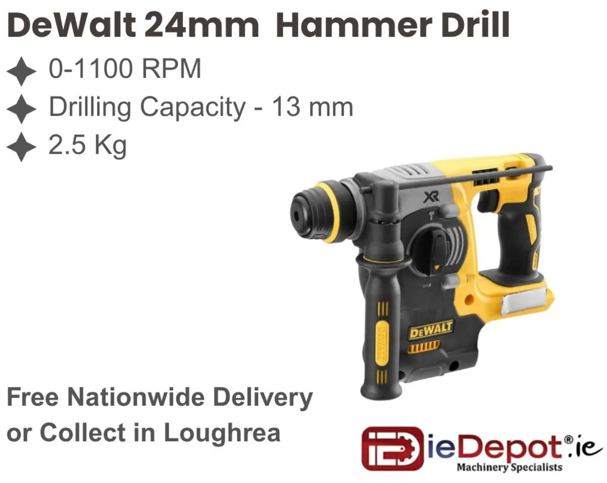 DeWalt 18V XR Brushless 24mm SDS-Plus Hammer Drill