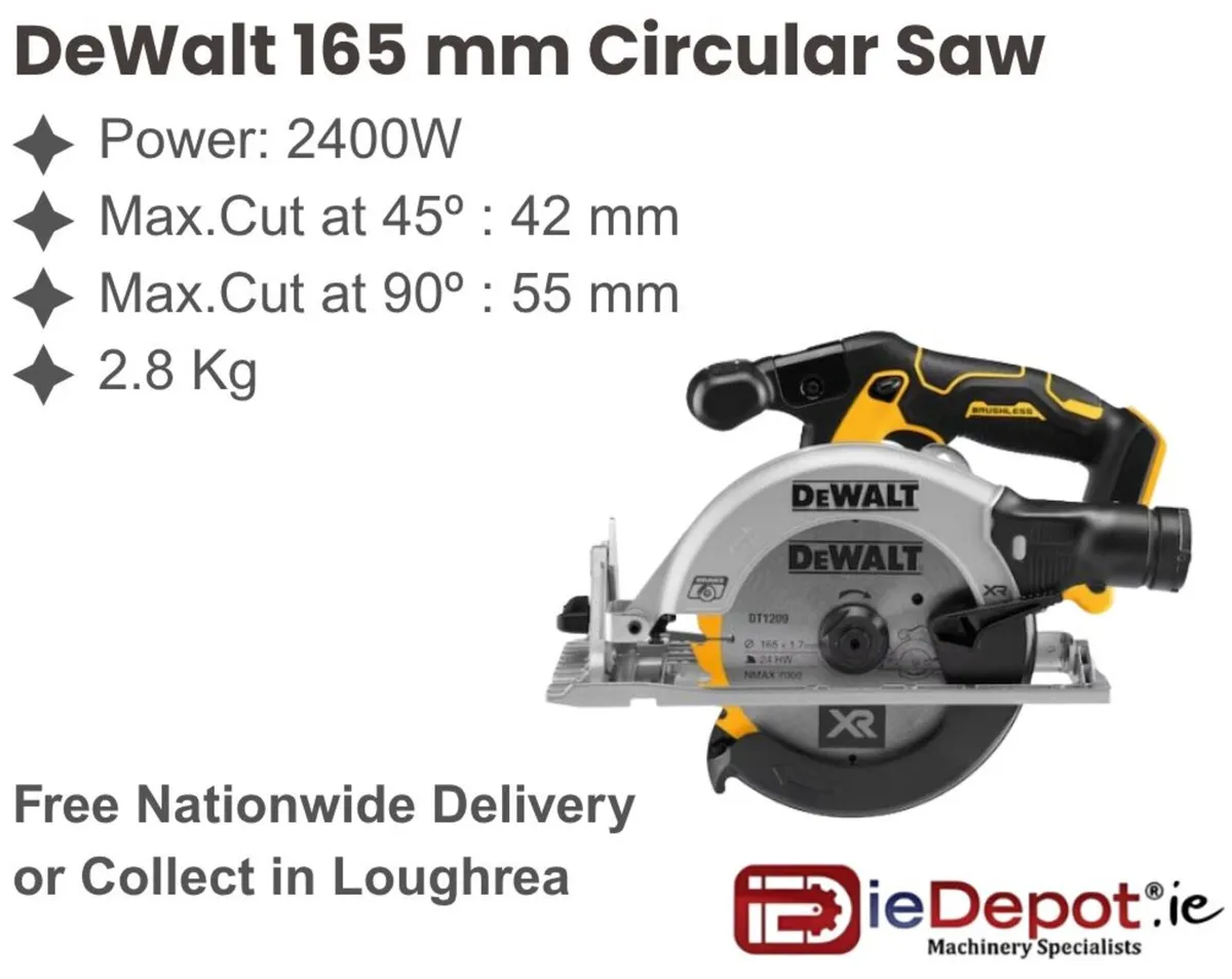 DeWalt 18V XR Brushless 165 mm Circular Saw