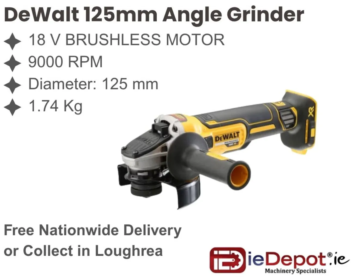DeWalt 18V XR Brushless 125mm Angle Grinder