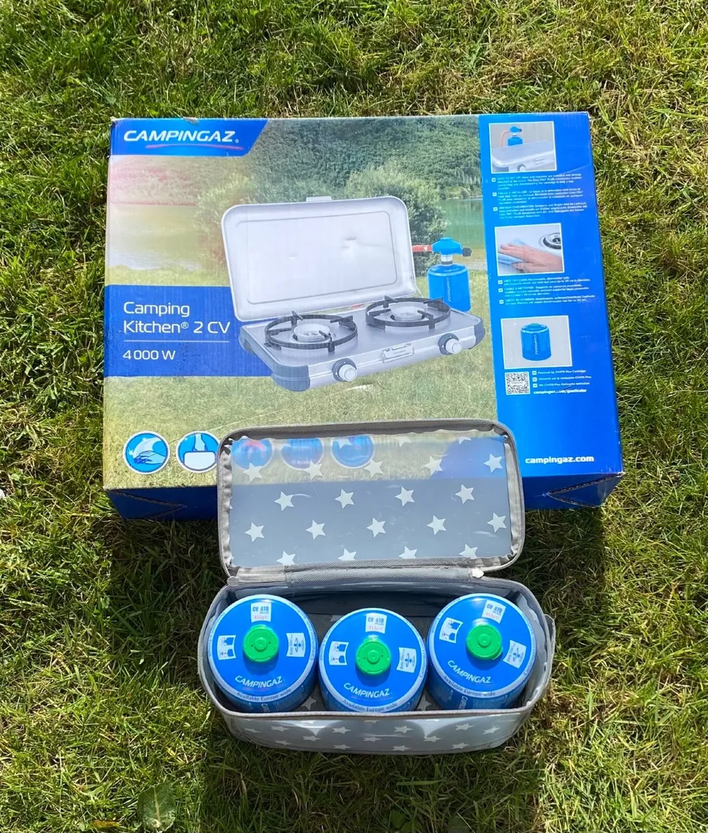 2 Burner Camping Stove and cylinders