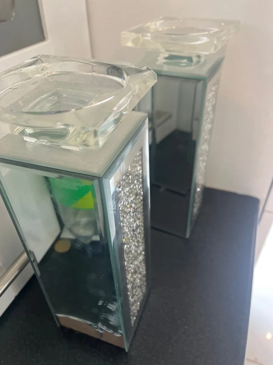 Silver glitter Candle holder - Image 3