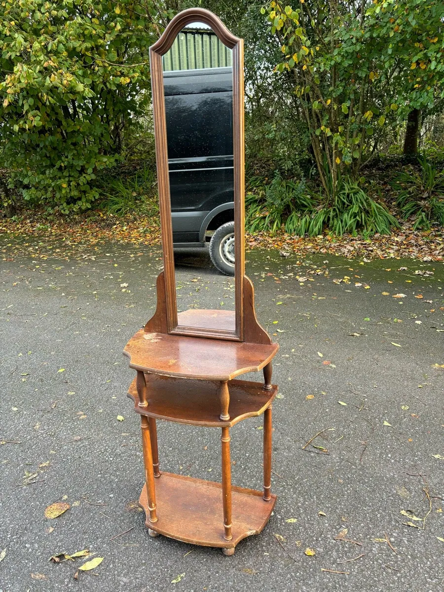 Bedroom or Hallway table and mirror - Image 1