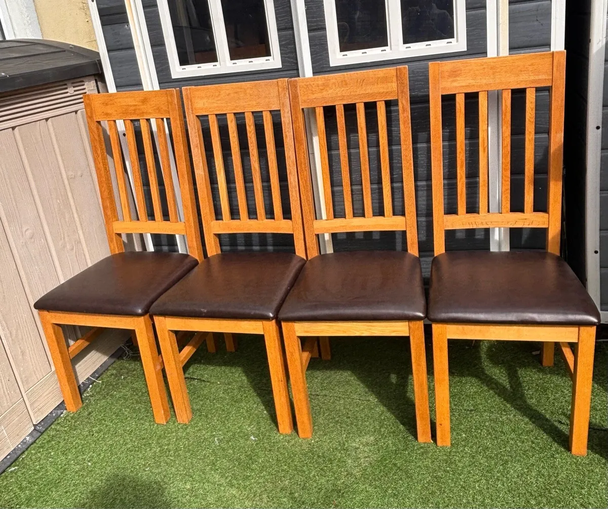 4 oak dining chairs
