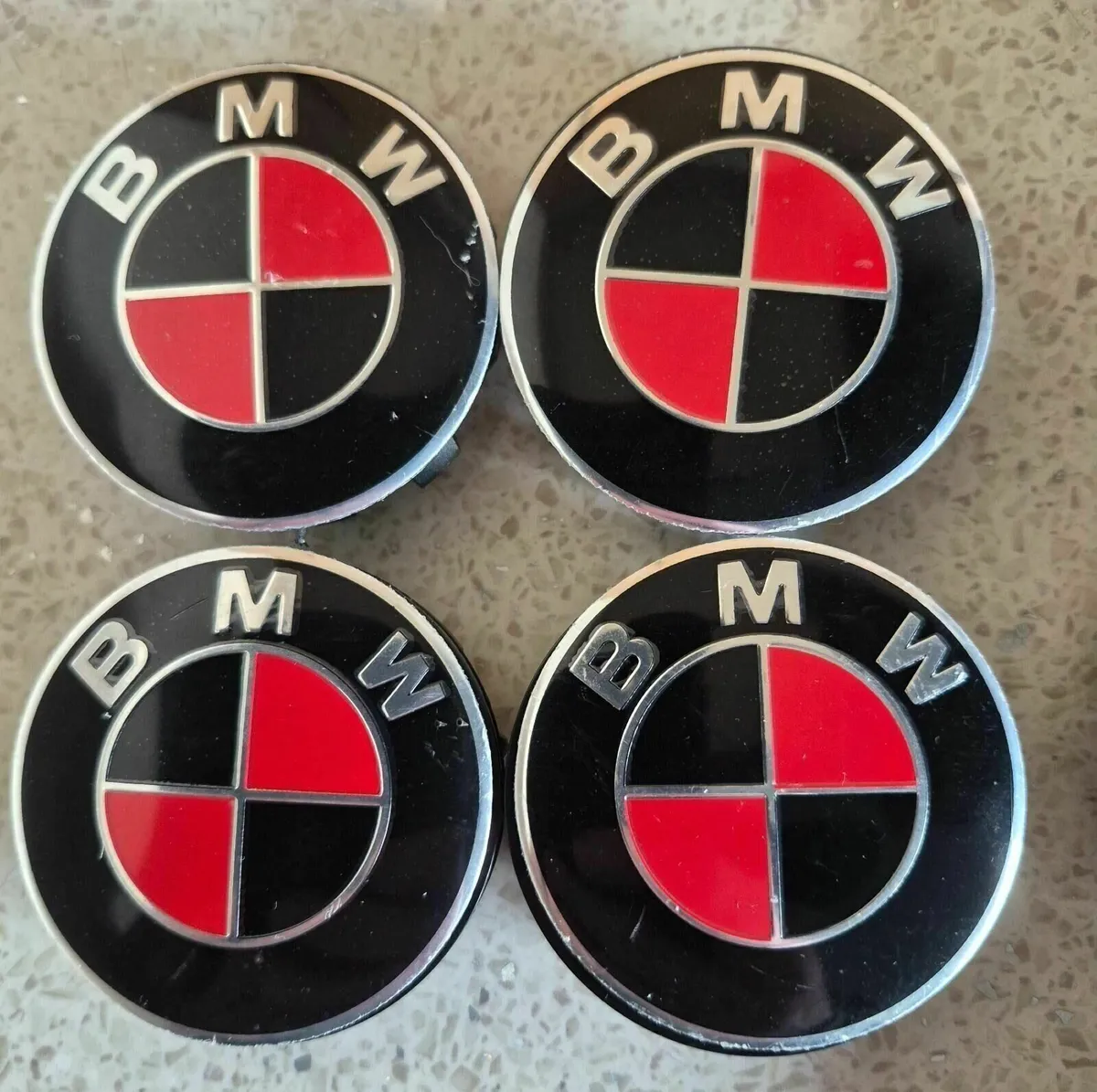 BMW Centre Caps 56 or 68mm (Red/black) FREE POST - Image 1