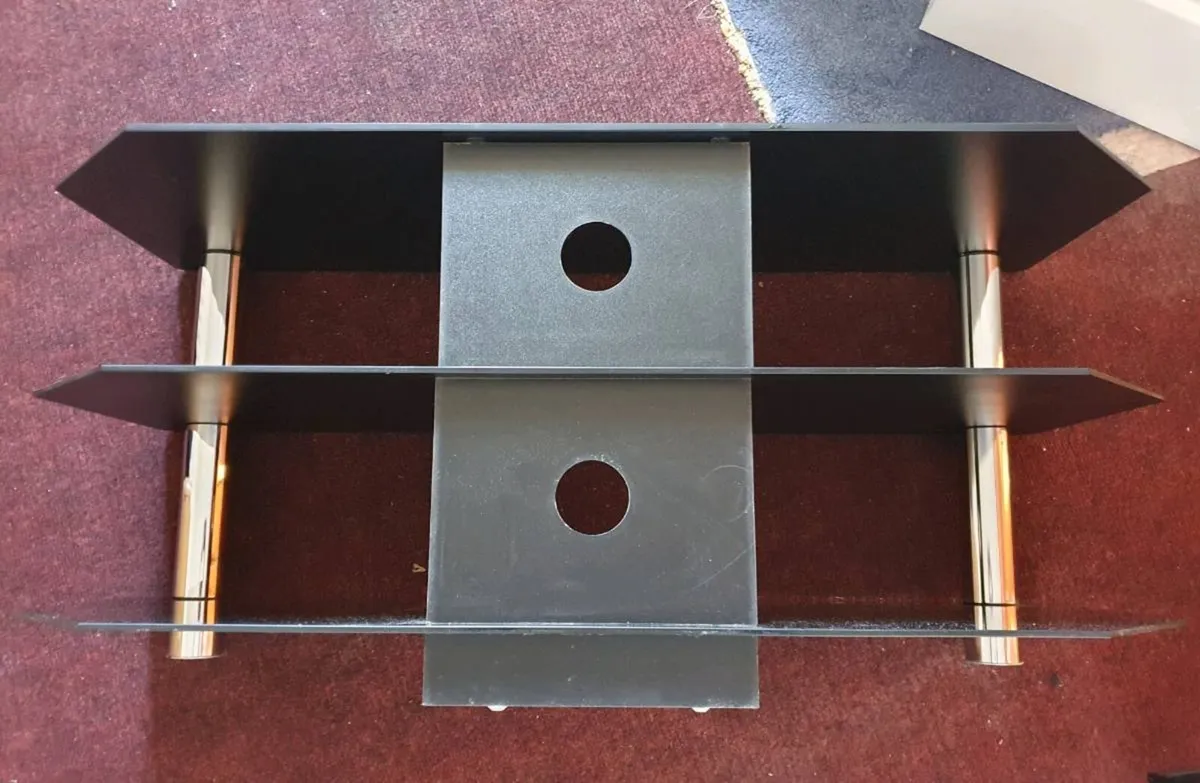 Black Glass TV Stand - Image 3