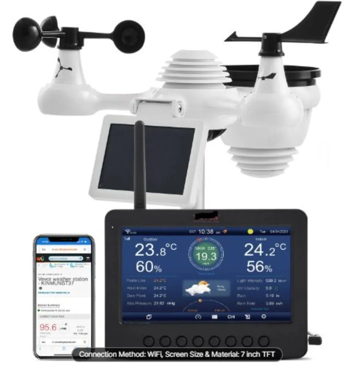 7-in-1 Wi-Fi Weather Station 186mm (7 in) TFT - Image 1