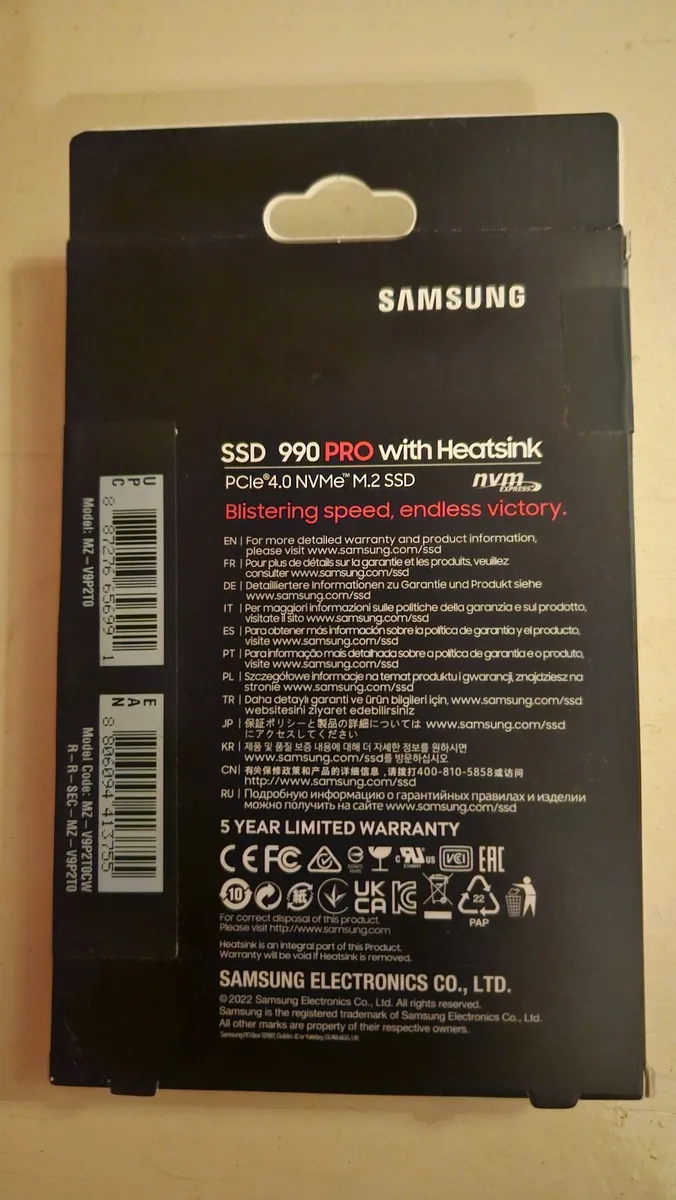 NEW 2TB Samsung 990 PRO Heatsink NVMe M.2 SSD - Image 2