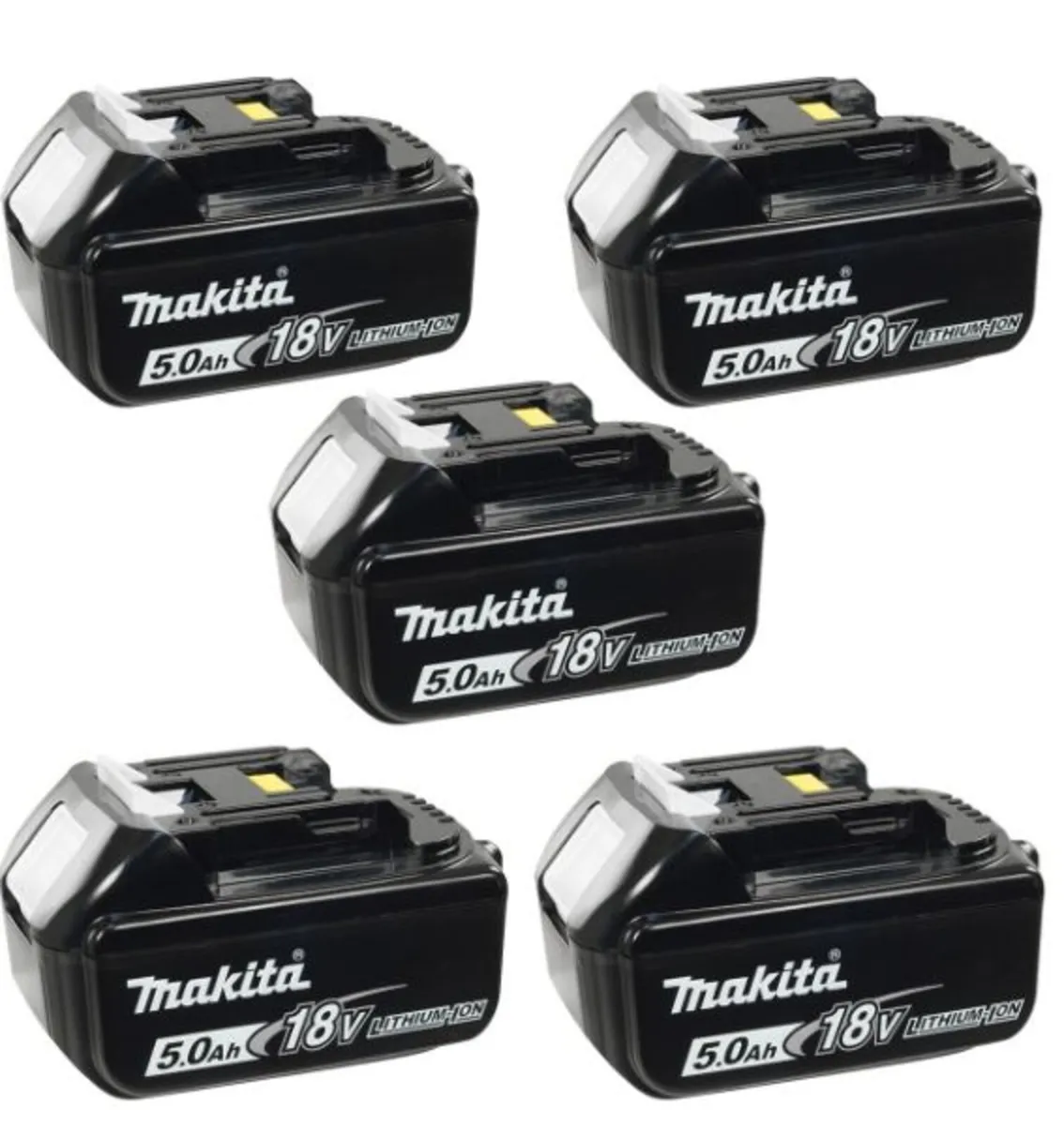 Makita BL1850 18V 5.0Ah LXT Li-Ion Battery (x5)