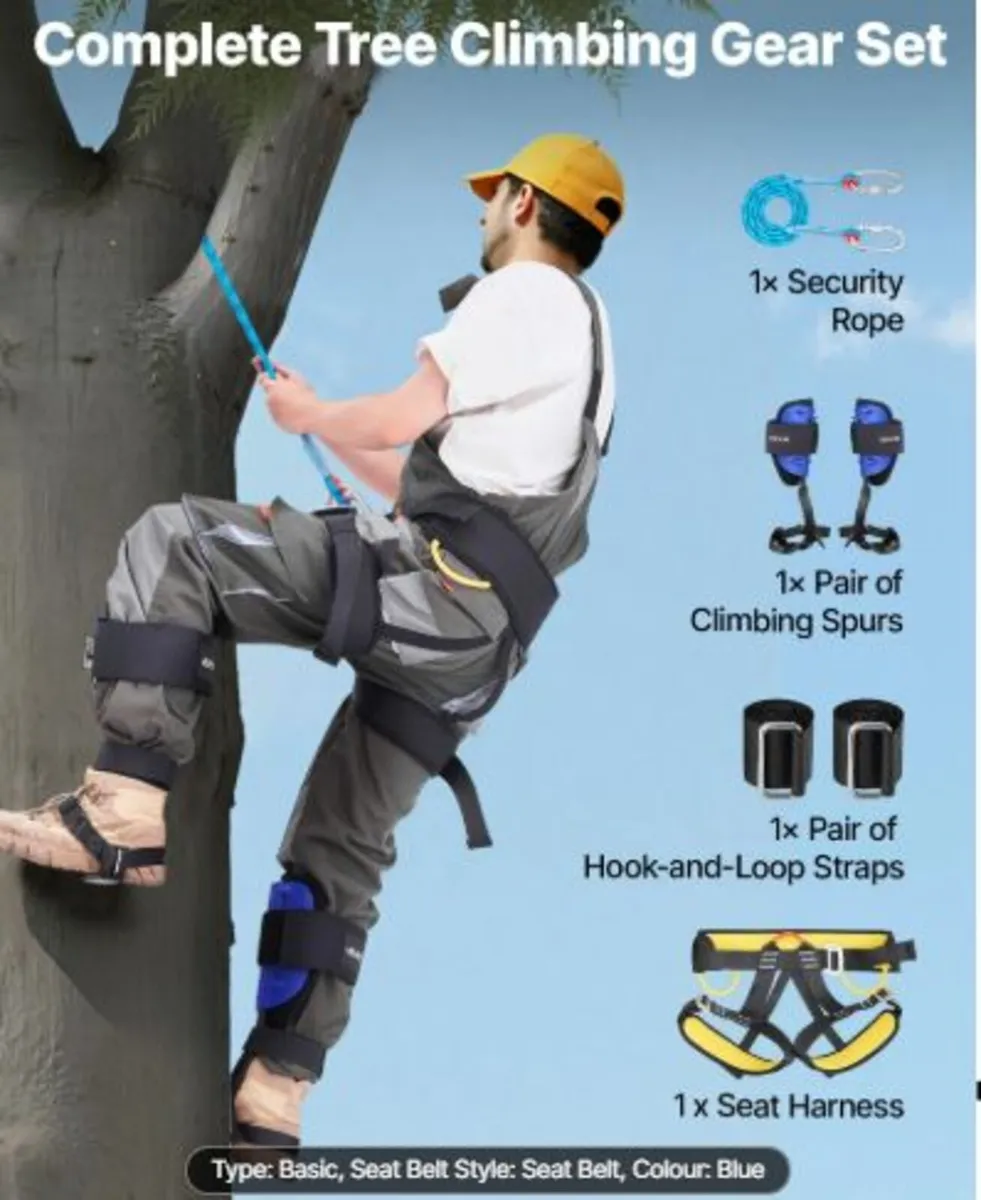 Tree Climbing Spikes Set, Height-Adjustable Tree - Image 2