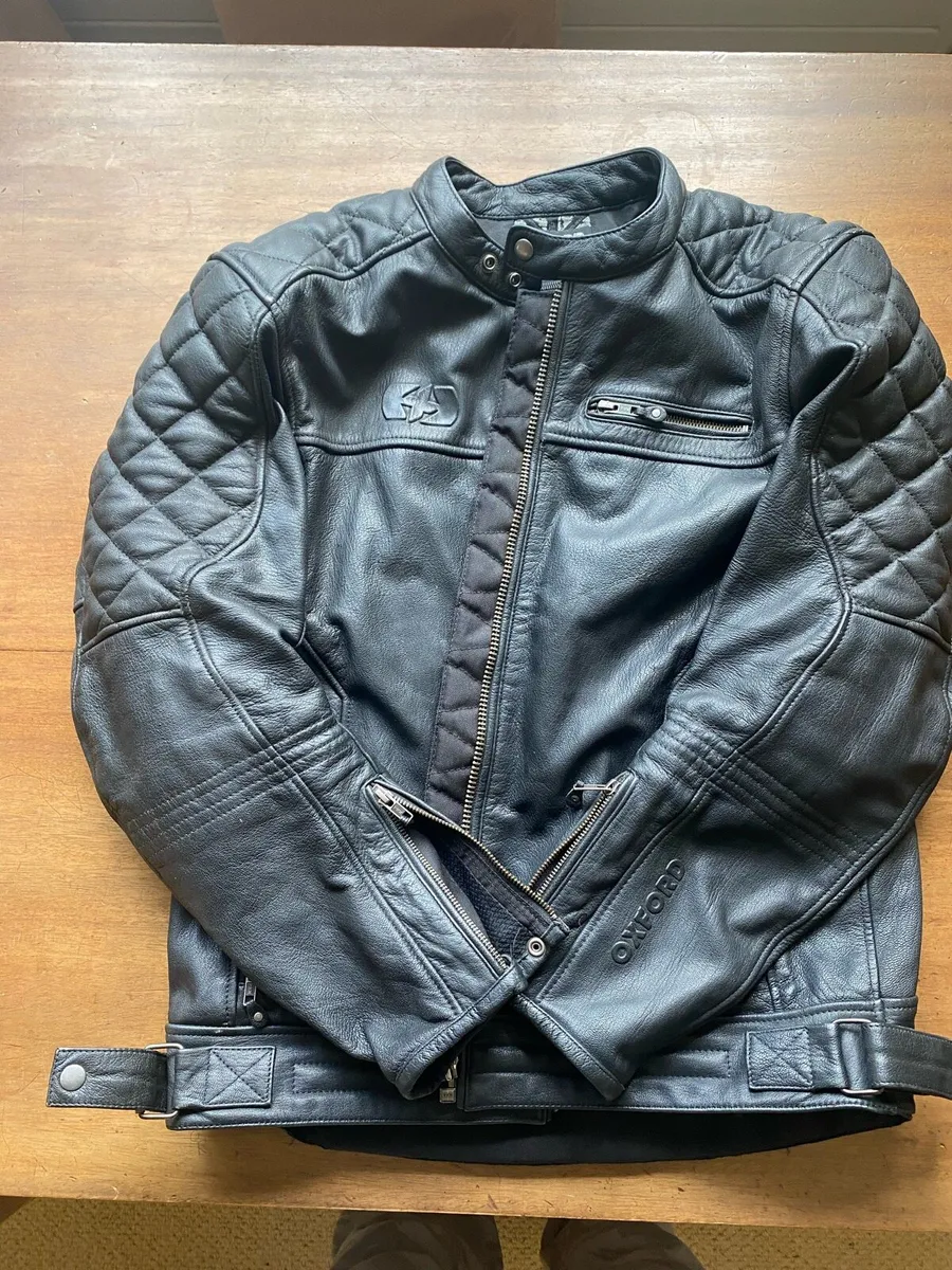 “Oxford” leather motorcycle jacket XL - Image 1