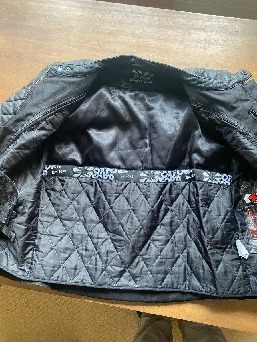 “Oxford” leather motorcycle jacket XL - Image 2