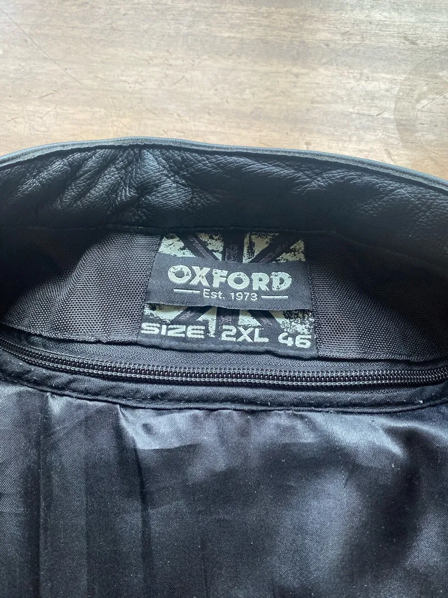 “Oxford” leather motorcycle jacket XL - Image 3