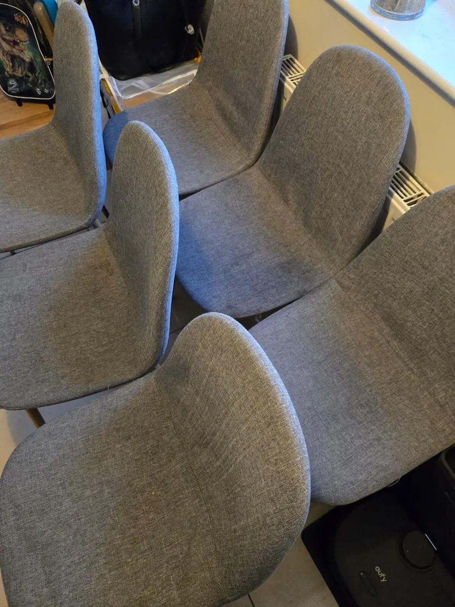 6 grey dining chairs - Image 3