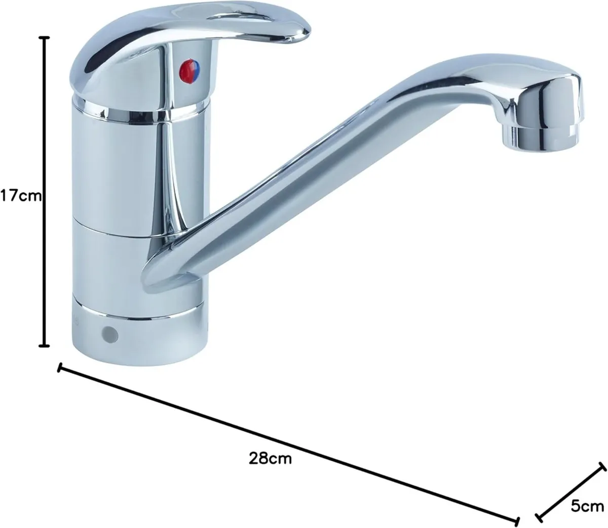 Java Single Flow Easyfit Mono Sink Mixer Chrome - Image 2
