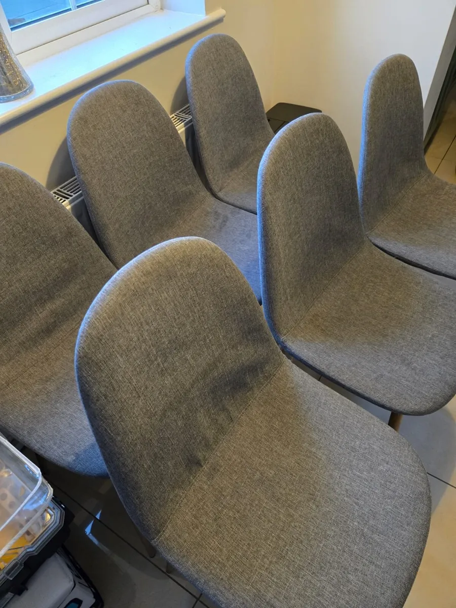 6 grey dining chairs - Image 4