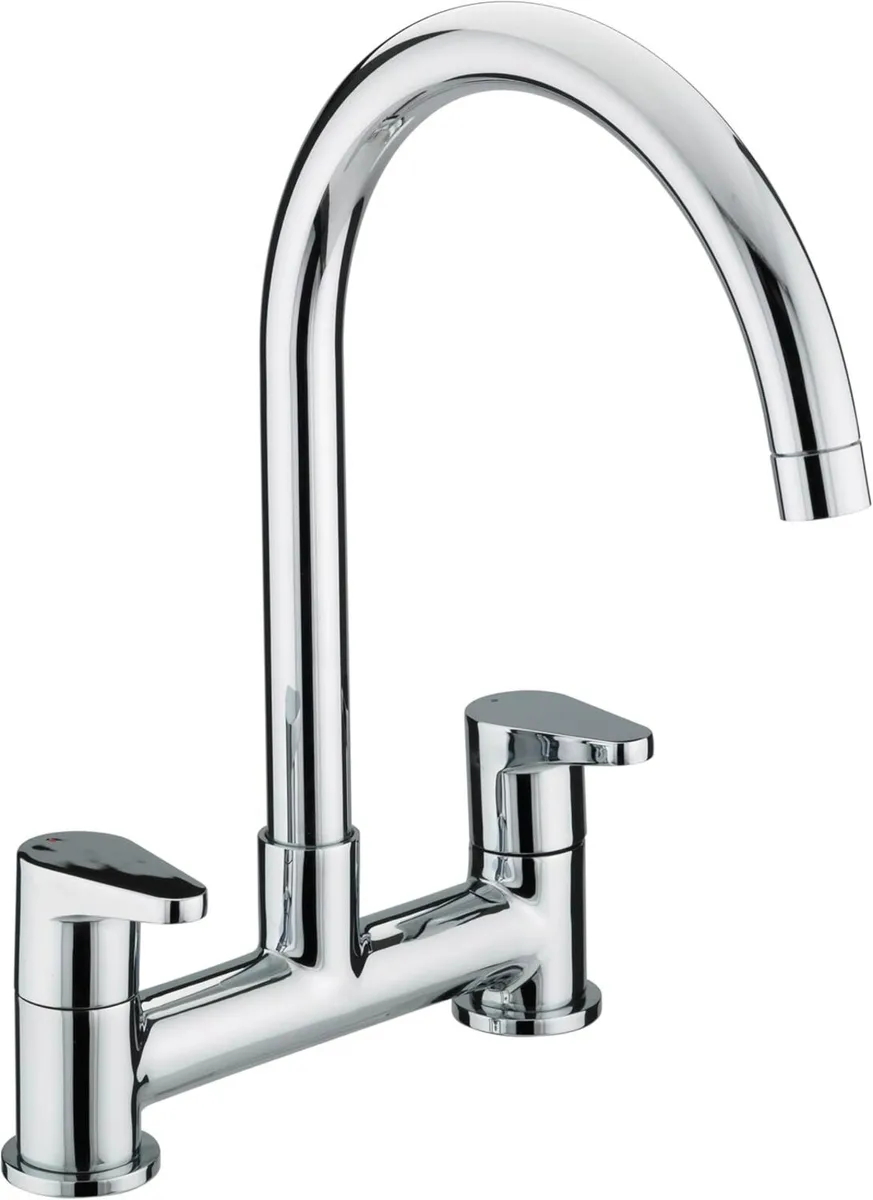 Quest Deck Sink Mixer with Ceramic Disc Valves - Image 1