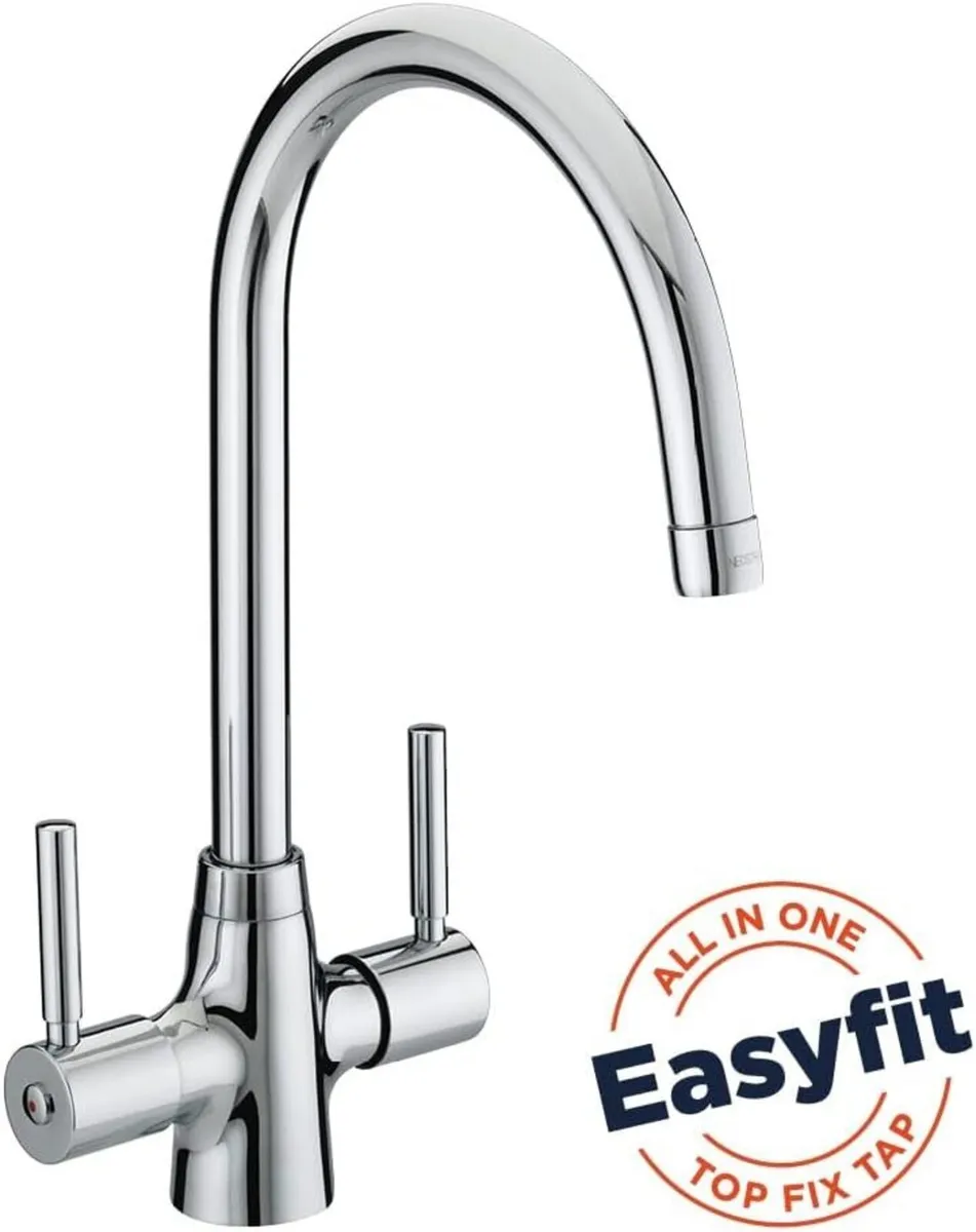 Monza Kitchen Tap - swivel spout two lever - Image 4