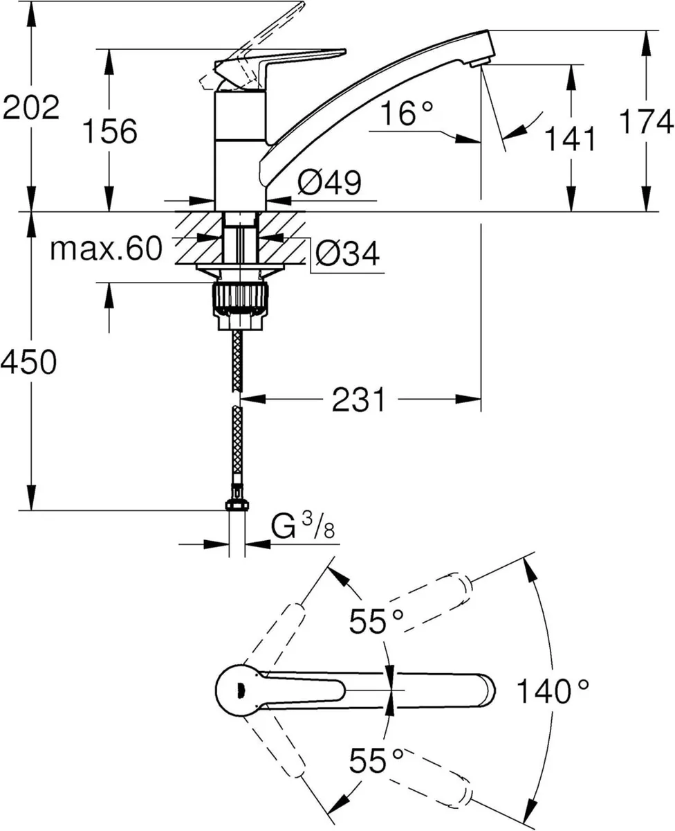 Baueco Single-Lever Sink Mixer 1/2 Chrome - Image 3