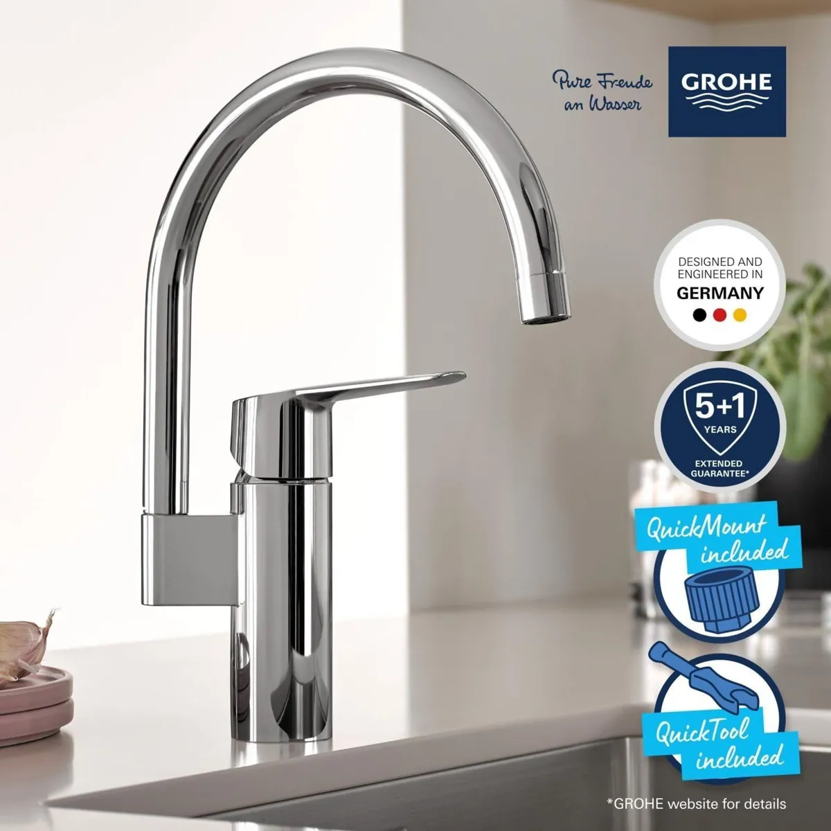 QUICKFIX Start – Kitchen Sink 1 Lever Mixer Tap - Image 4