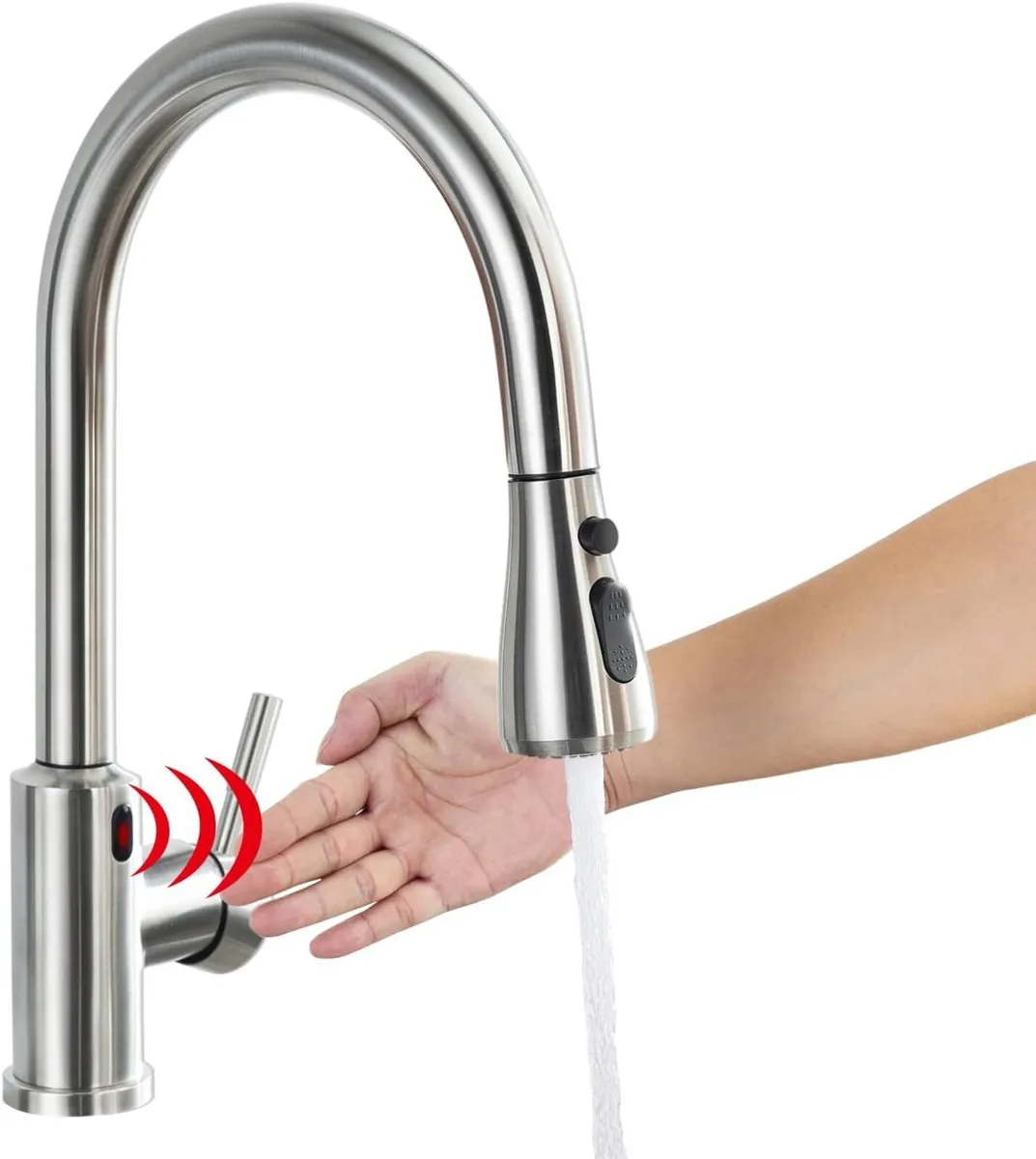 Kitchen Sink Tap touchless Sensor with Pull Out - Image 1
