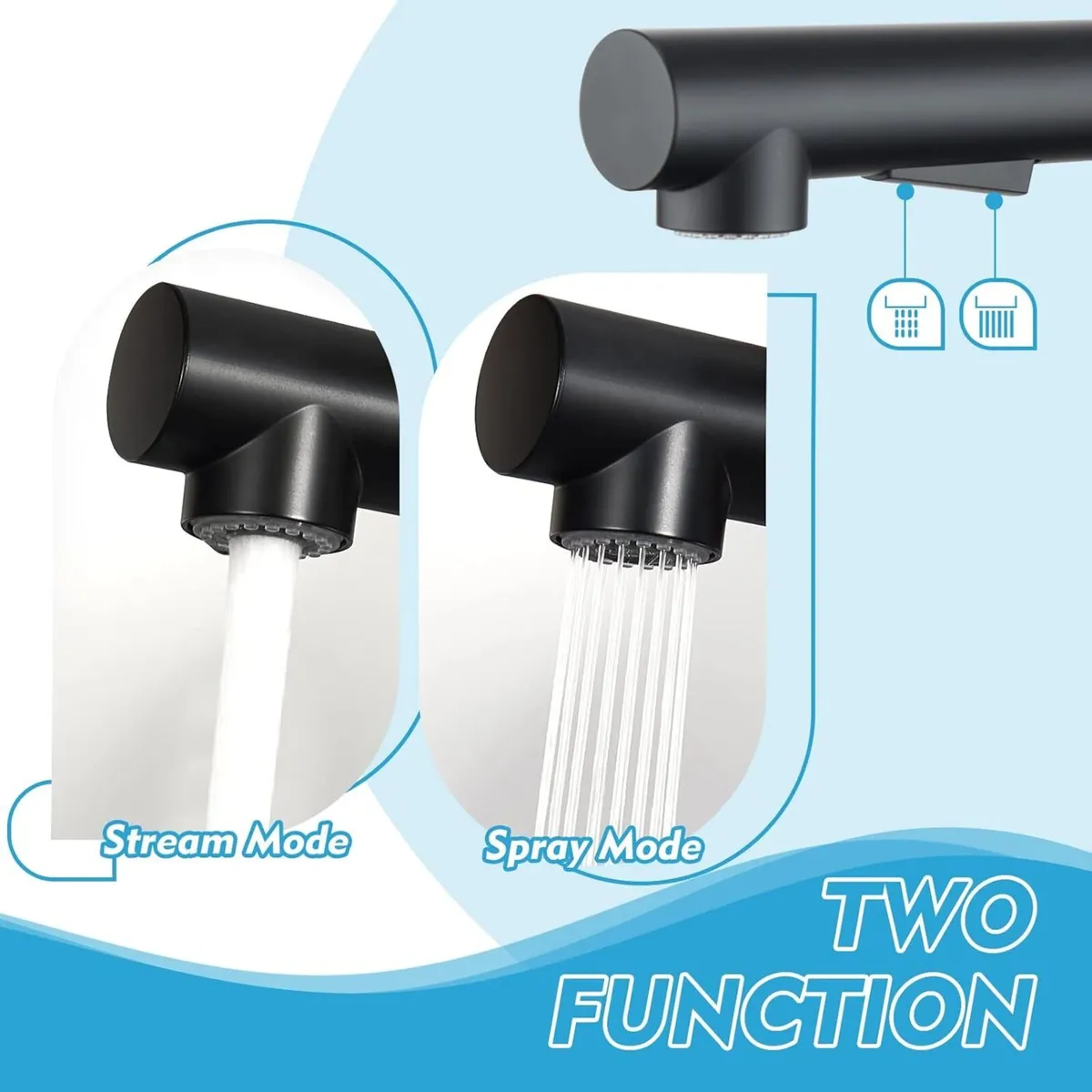 Kitchen Tap with Pull Out Sprayer Dual Function - Image 4