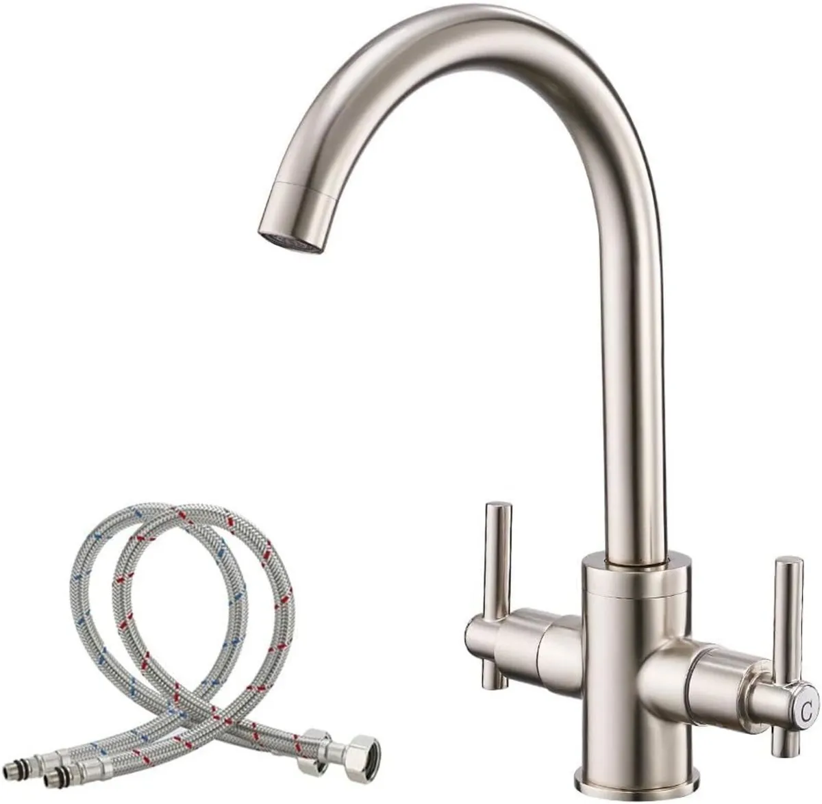 Kitchen Taps Mixer Sink Tap 360 Swivel Spout High - Image 1