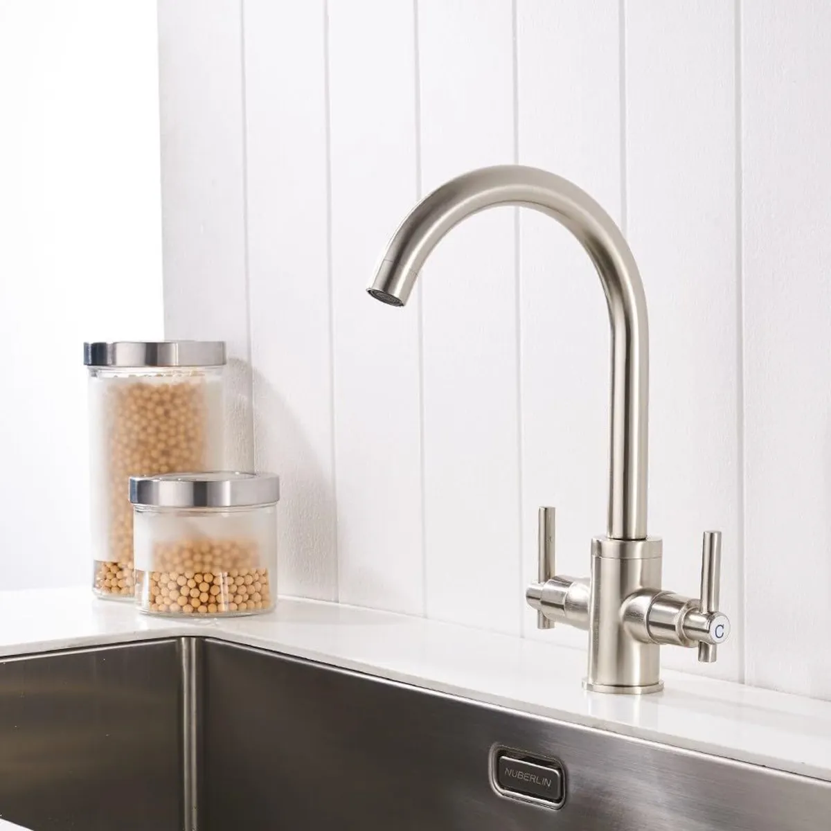 Kitchen Taps Mixer Sink Tap 360 Swivel Spout High - Image 2