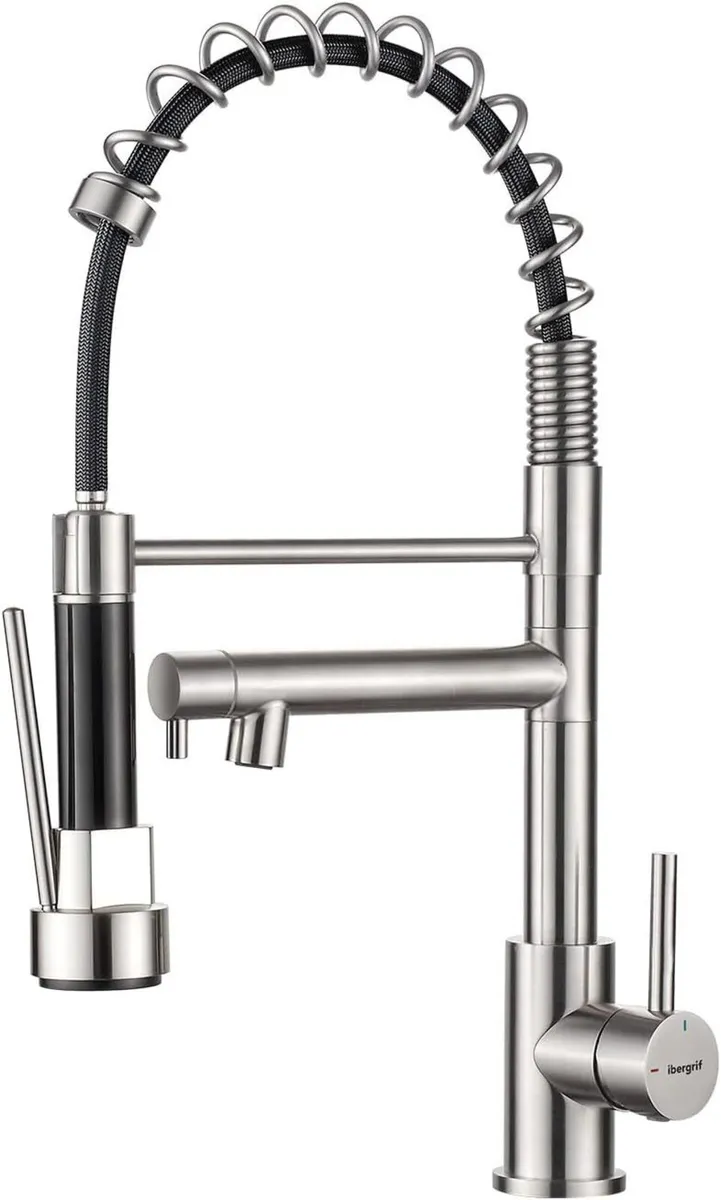 Spring Kitchen Sink Taps Mixer with Pull Out - Image 1