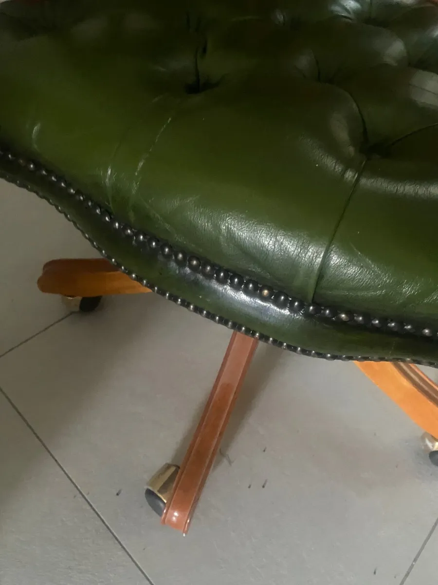 Chesterfield Captains Swivel Office Chair Antique - Image 2