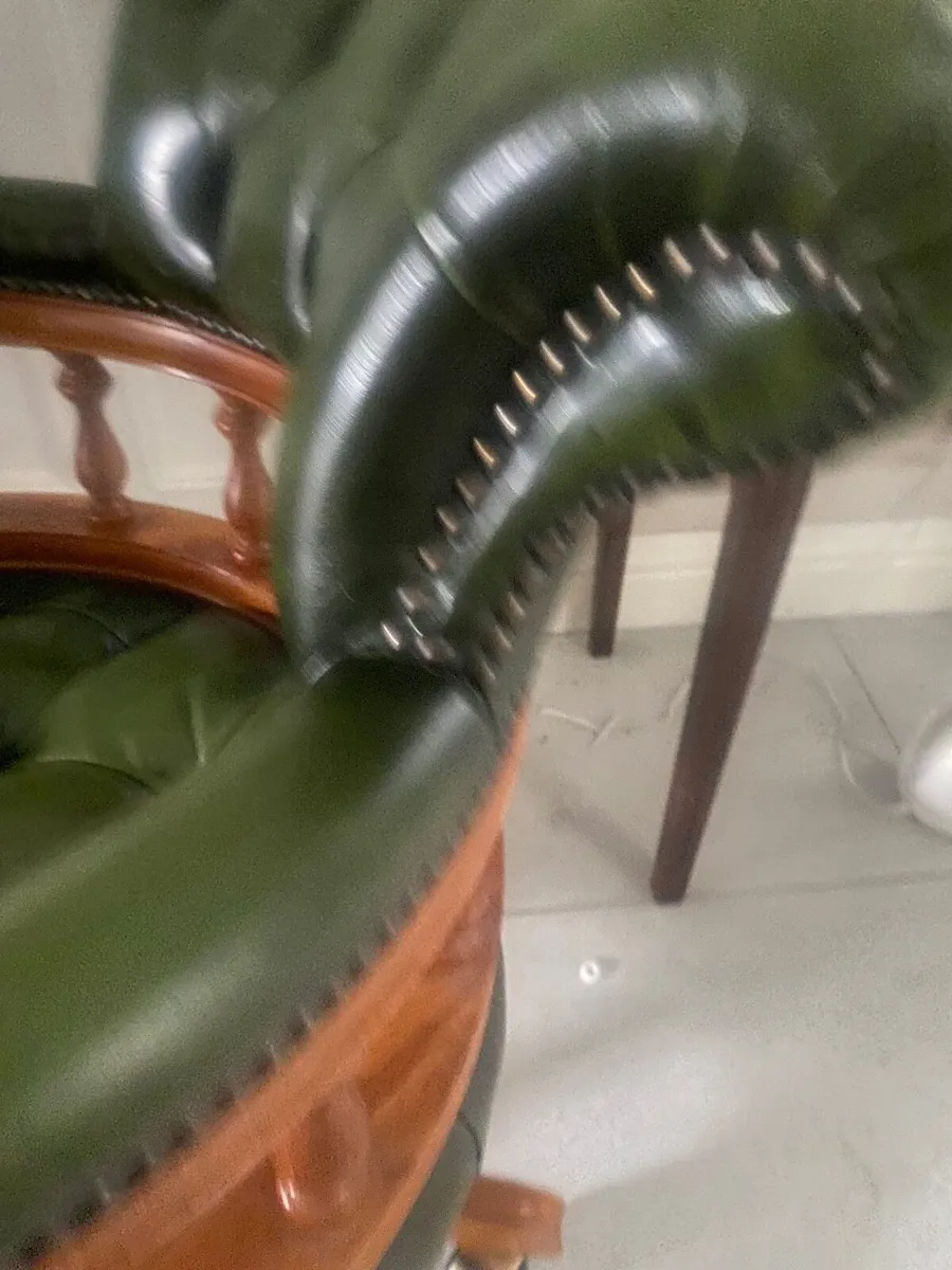 Chesterfield Captains Swivel Office Chair Antique - Image 3