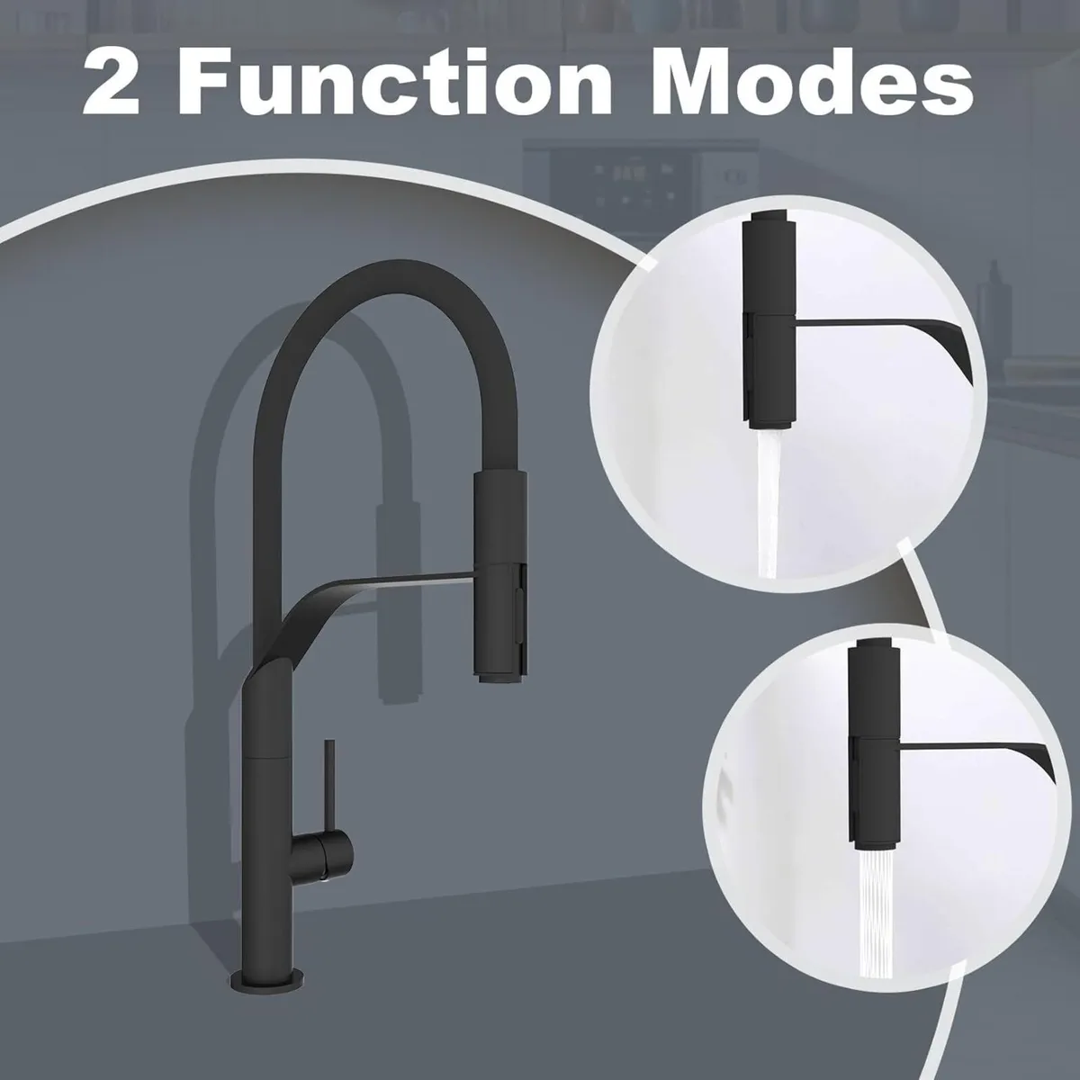 Kitchen Tap Taps Mixer with Pull Out Spray Sink - Image 4