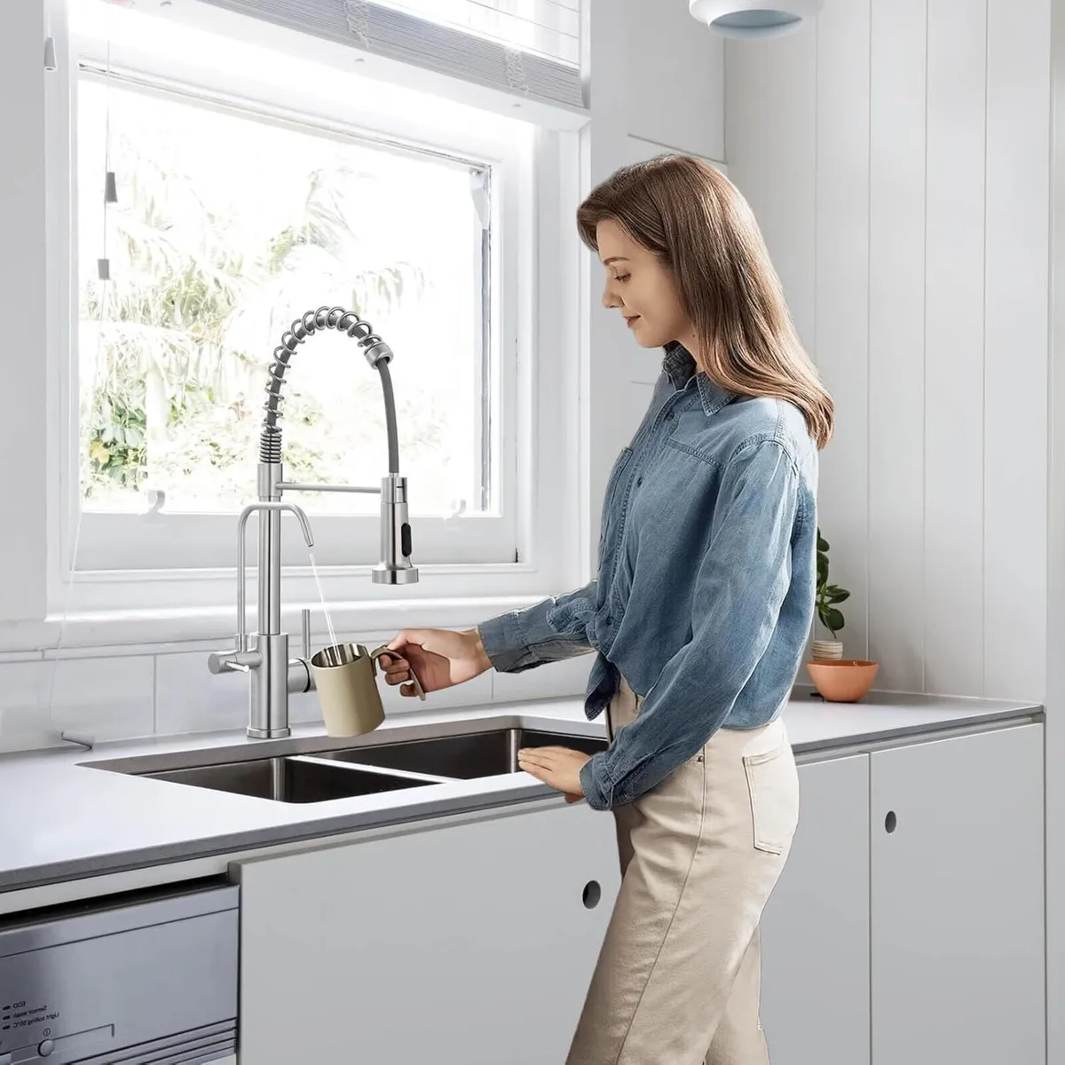 3 Way Spring Kitchen Mixer Tap with Water Filter - Image 2