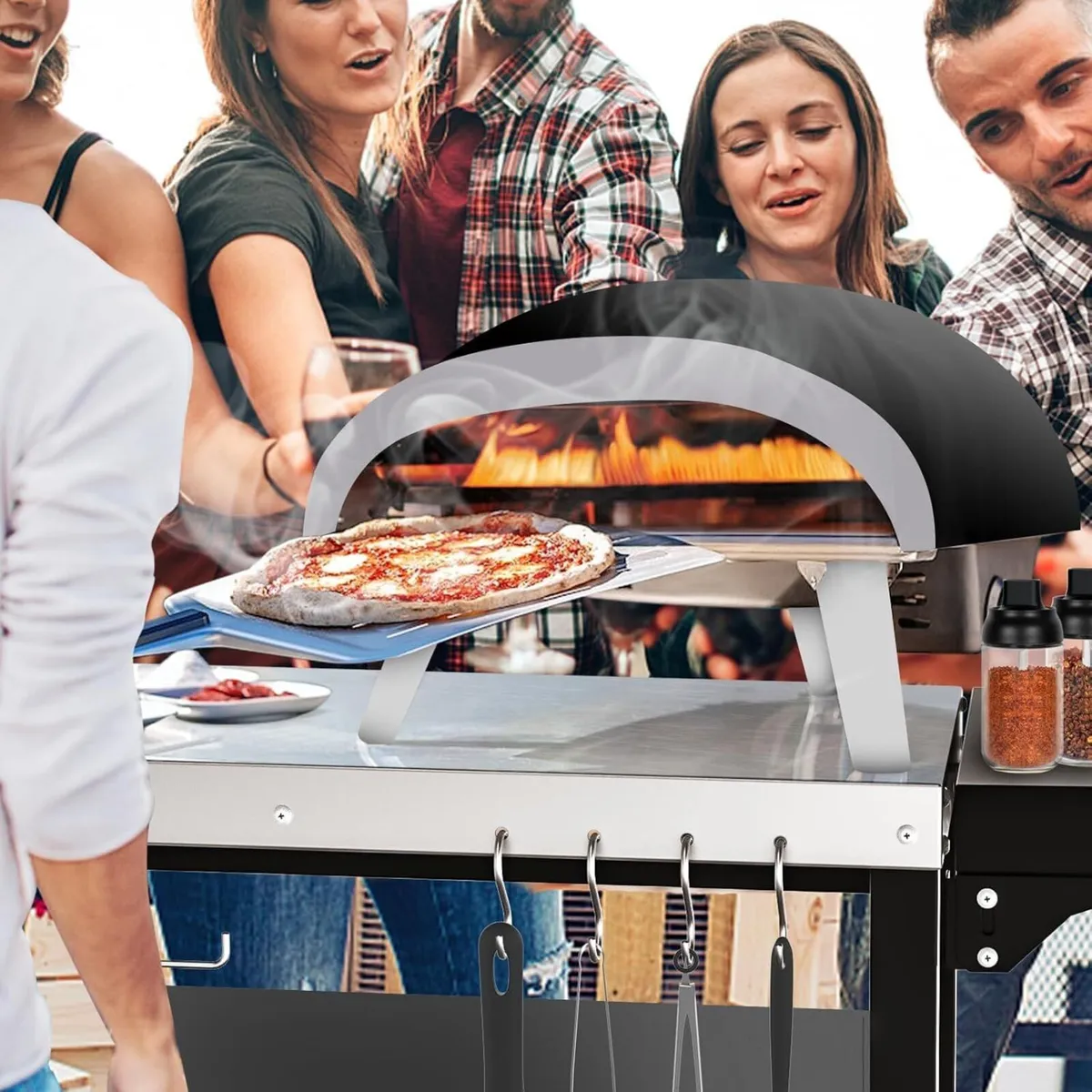 Pizza Oven Table Cart for Ooni Ninja Woodfire - Image 2