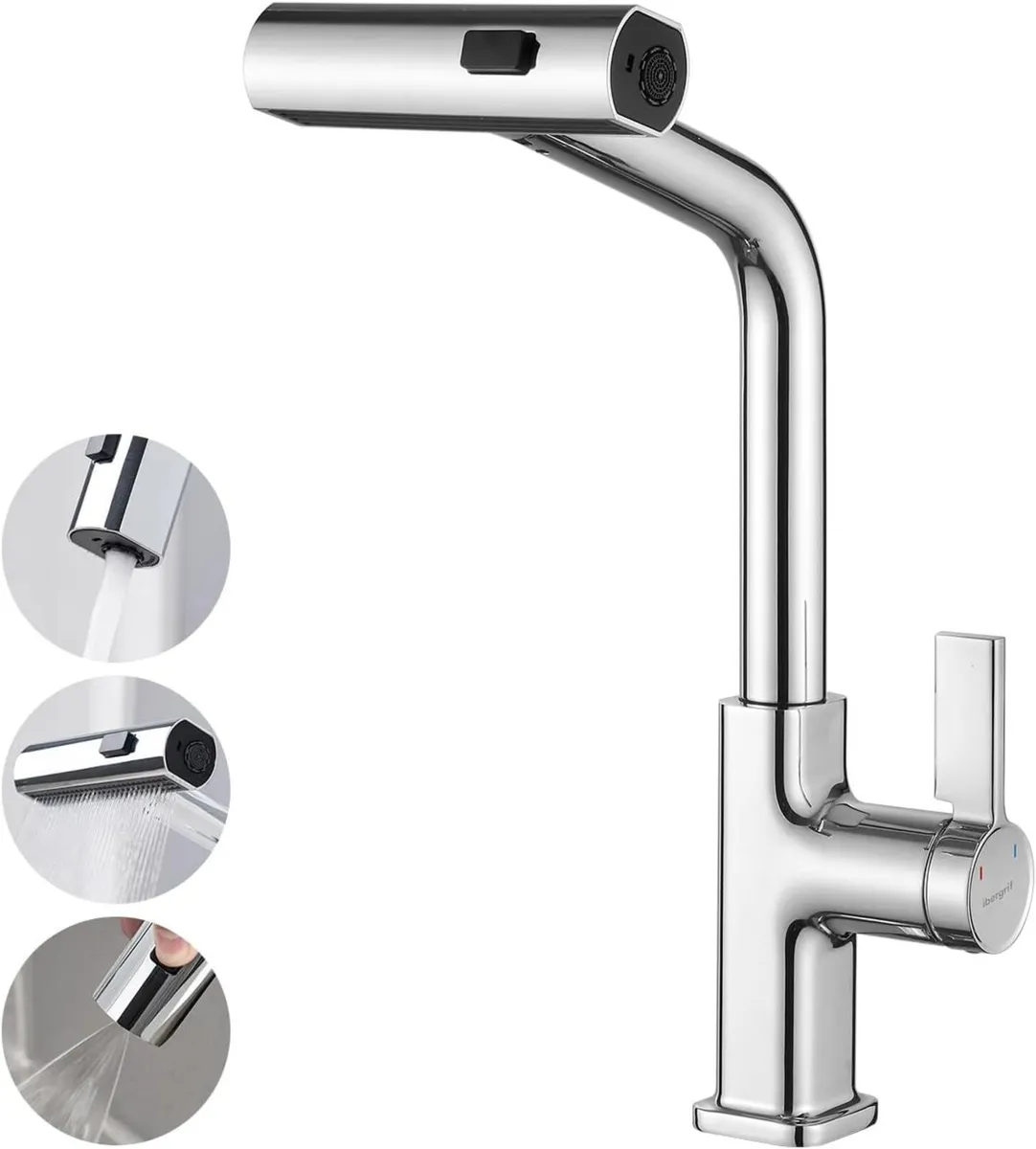 Kitchen Tap with Pull Out Spray 15.75 in/40 cm 3 - Image 1