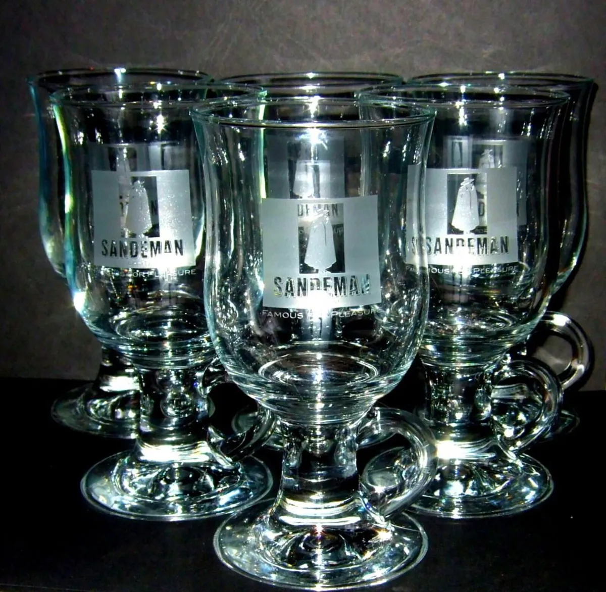 6 Sandeman Glass Mugs - Image 1