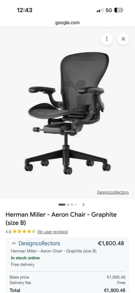 Herman Miller Aeron - Image 1