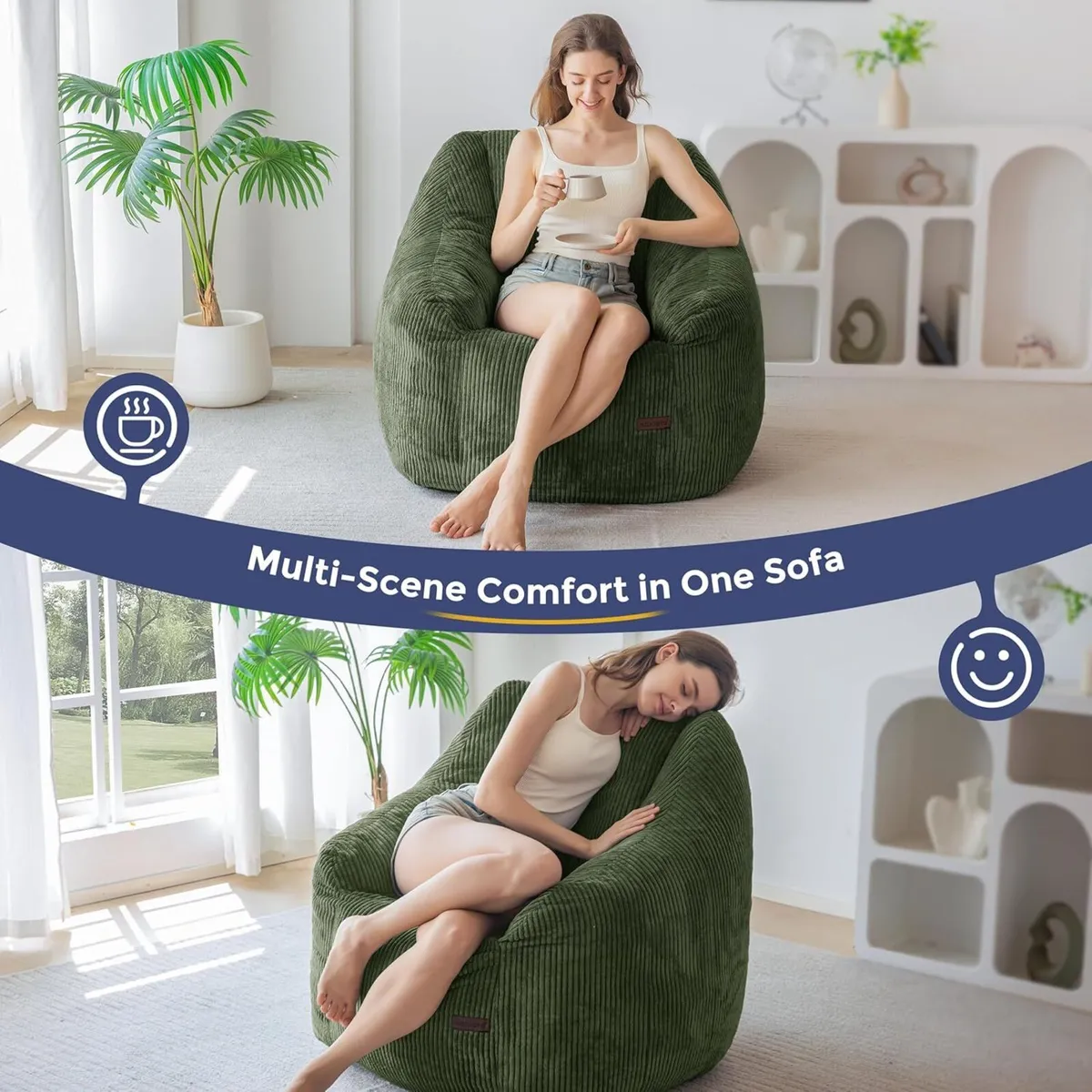 Bean Bag Chair for Adults or Children Soft Floor - Image 4