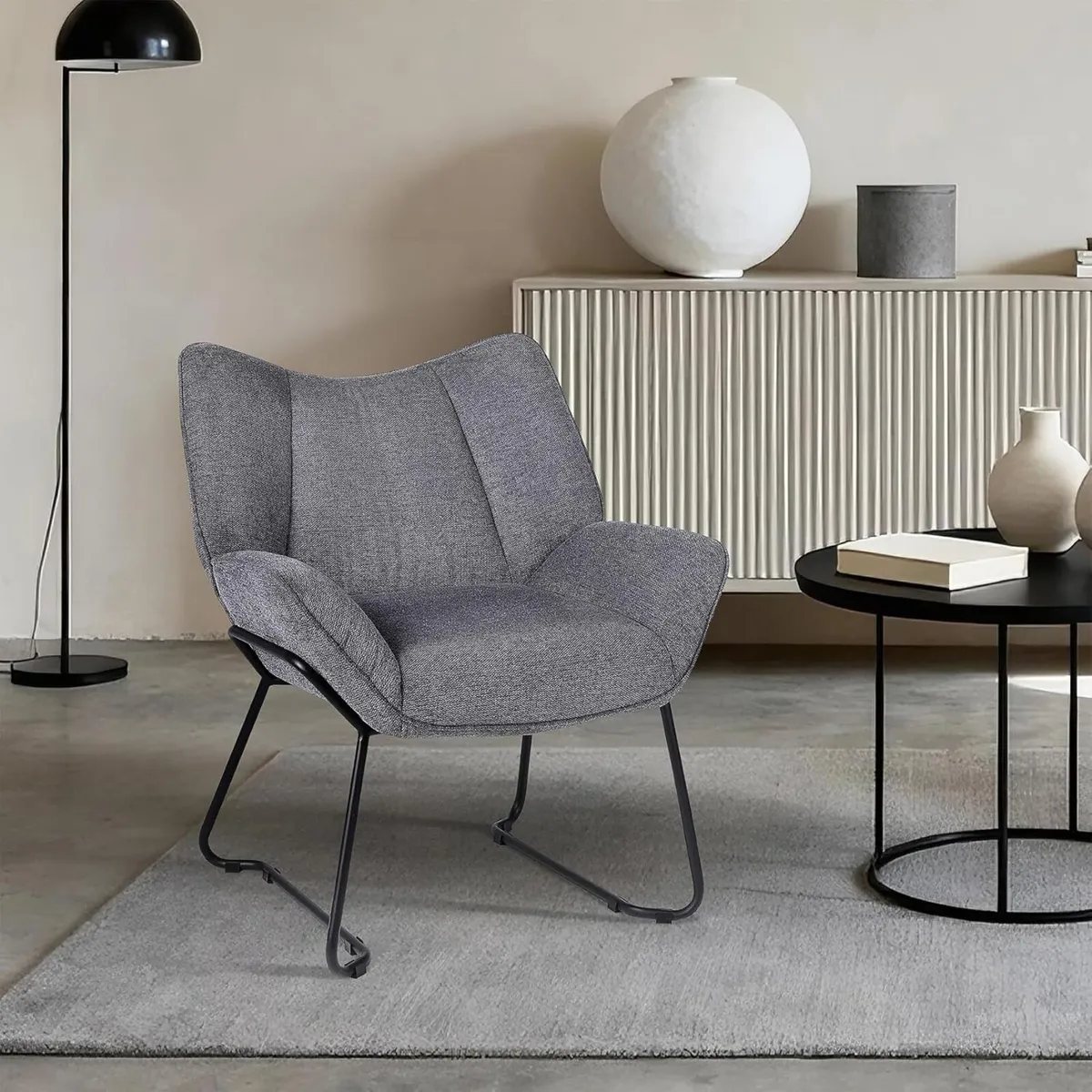 Modern Armchair Accent Chair Egyptian velvet - Image 2