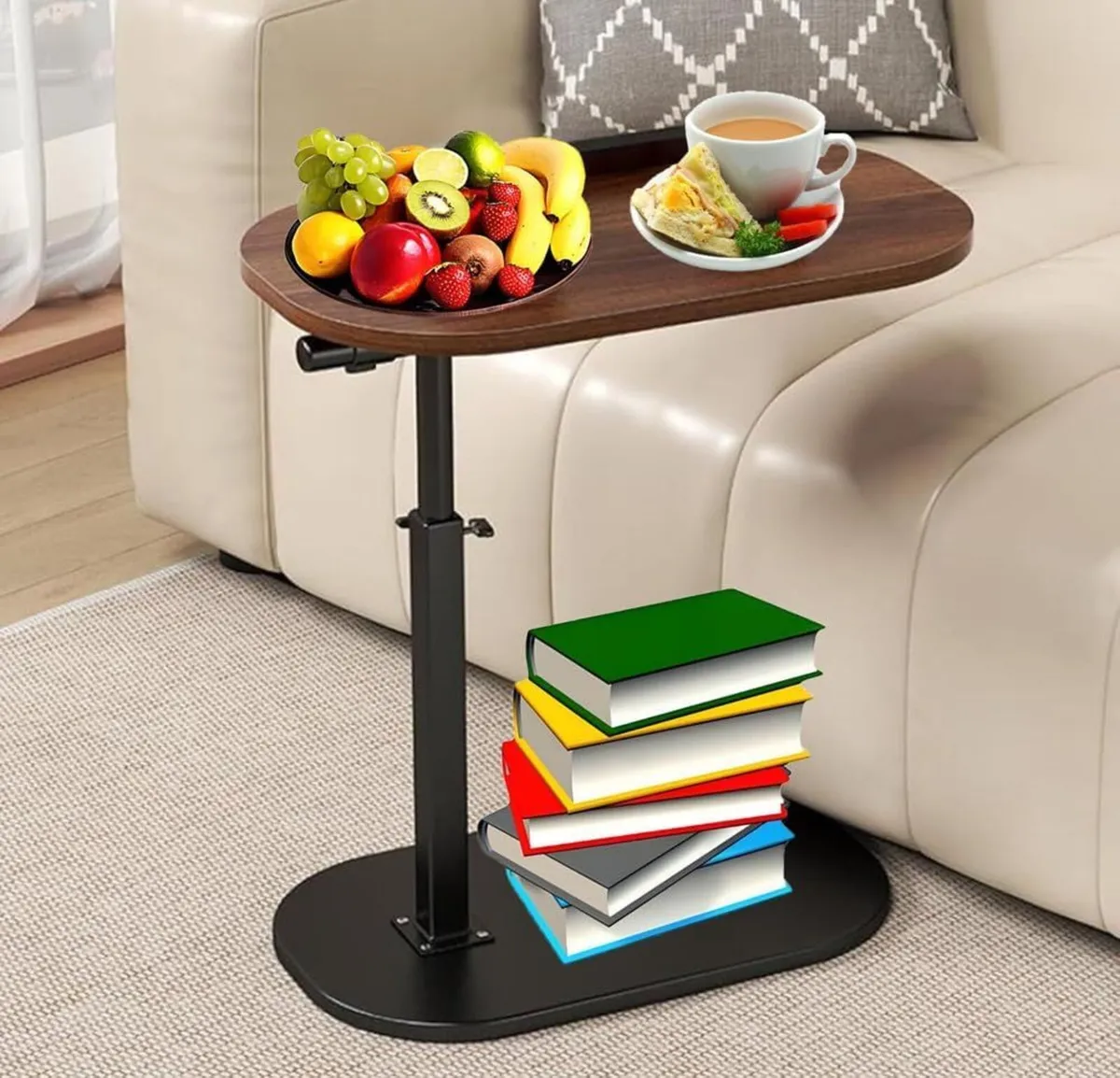 Adjustable Height C sofa side table 17.7 Inch - Image 1