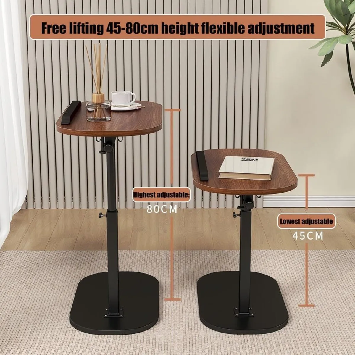 Adjustable Height C sofa side table 17.7 Inch - Image 2