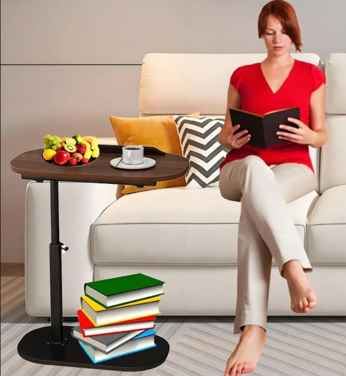 Adjustable Height C sofa side table 17.7 Inch - Image 3