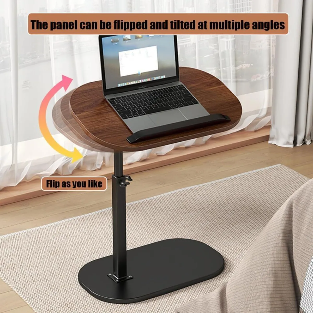 Adjustable Height C sofa side table 17.7 Inch - Image 4