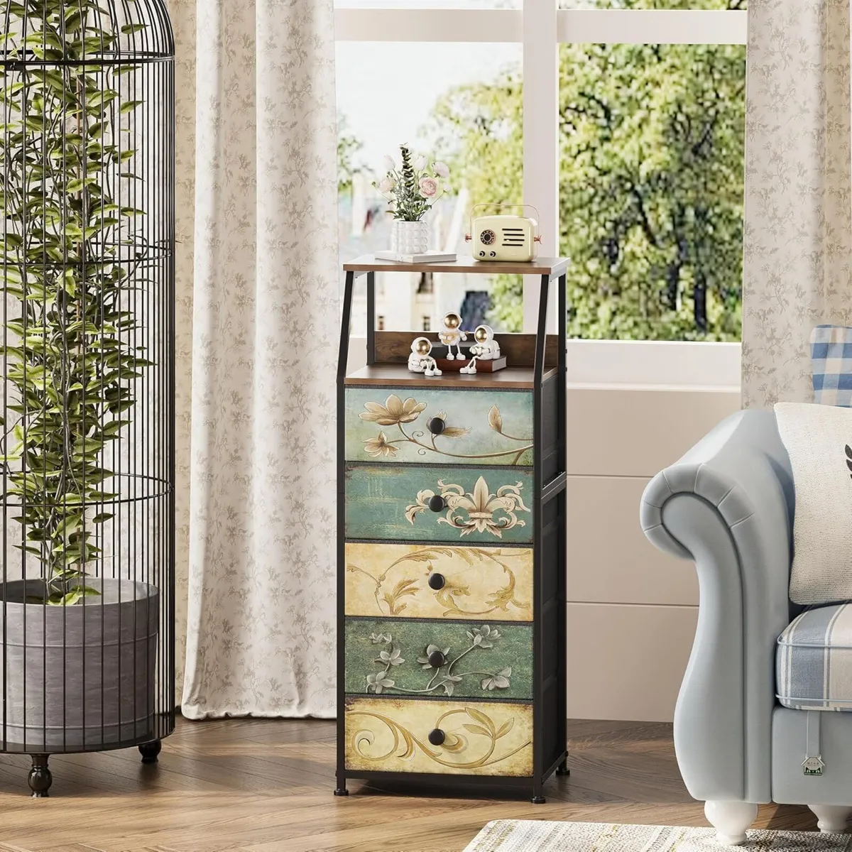 Narrow Chest of Drawers Bedroom Storage Bedside - Image 4