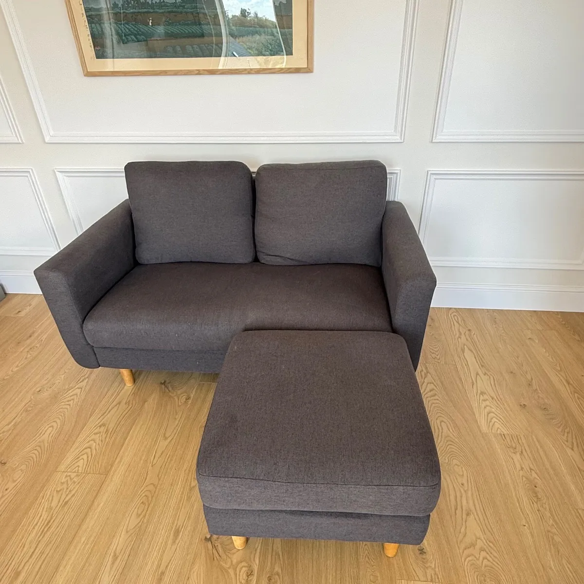 Sofa and footstool - Image 1