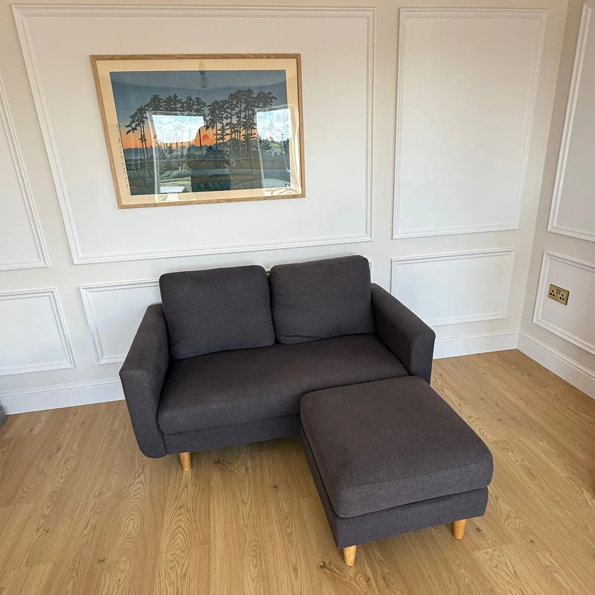 Sofa and footstool - Image 3