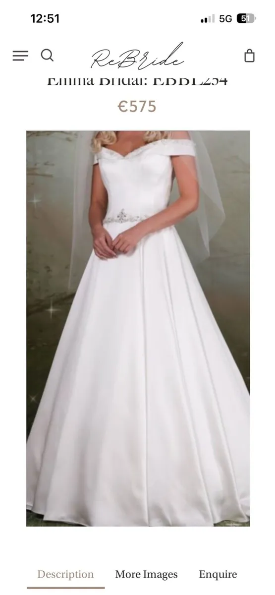 Emma Bridal Wedding Dress - Image 2