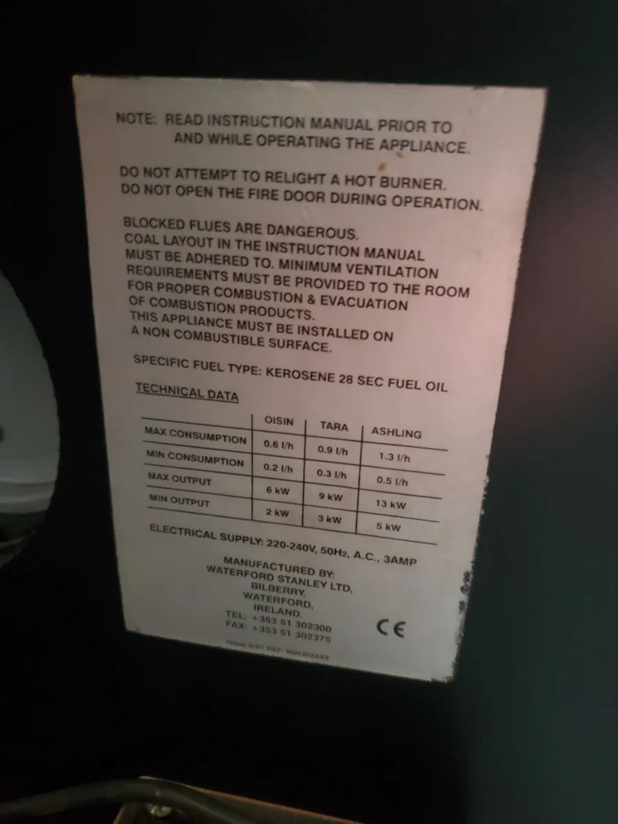 Black Enamel Stanley Tara 8 kw Oil stove - Image 4