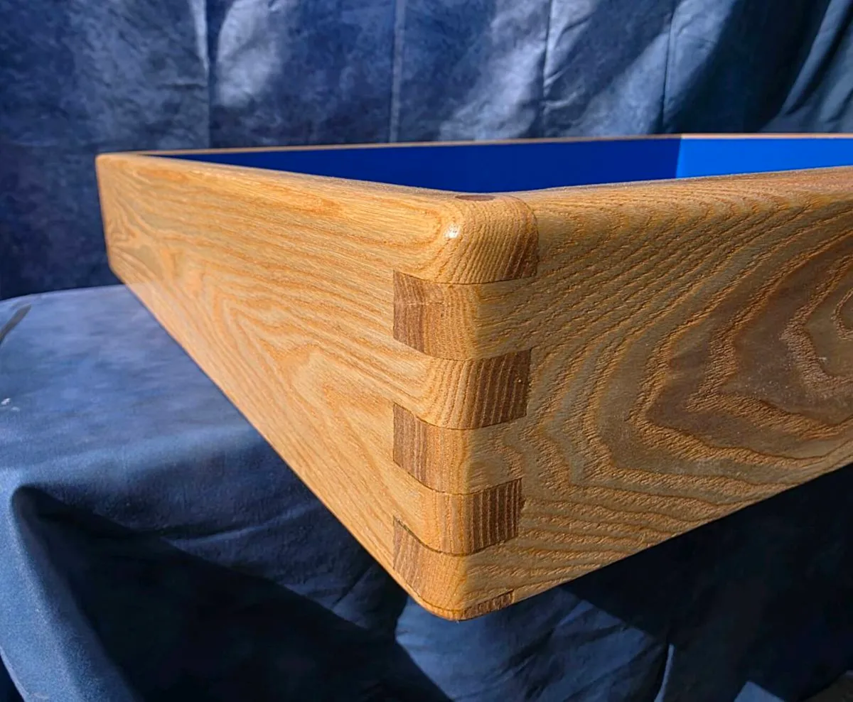 Handcrafted wooden tray+lid/ Hardwood - Image 2